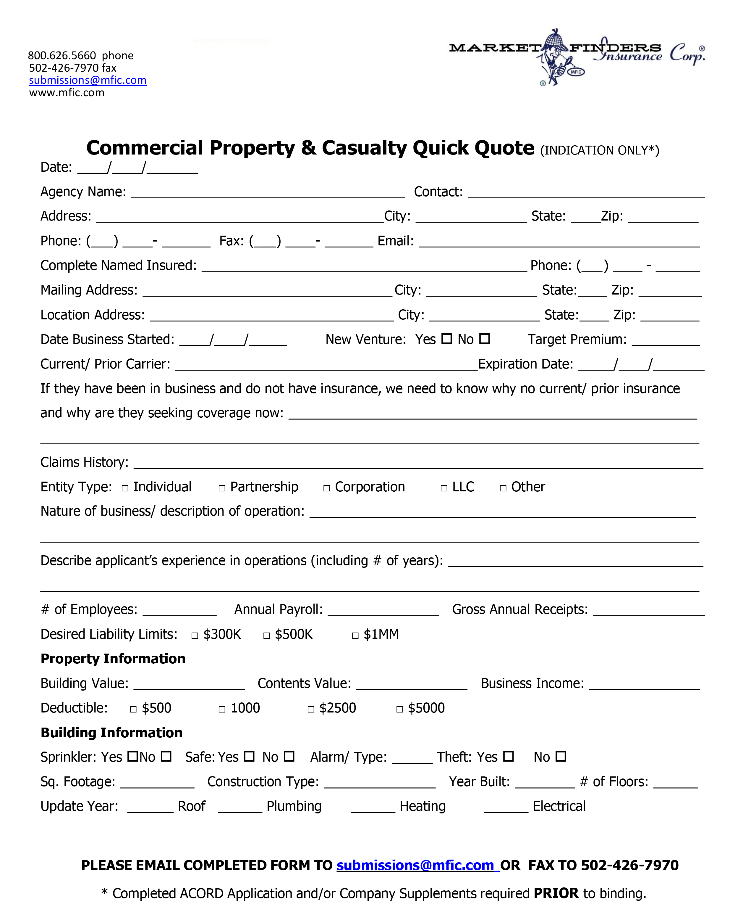 commercialpropertyquickquote Market Finders Insurance Corp